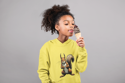 Sudadera con capucha premium para niños Ardilla