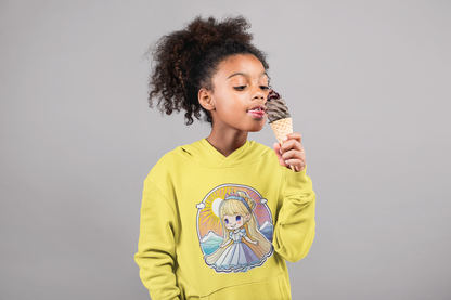 Sudadera con capucha premium para niños Princess Sunrise