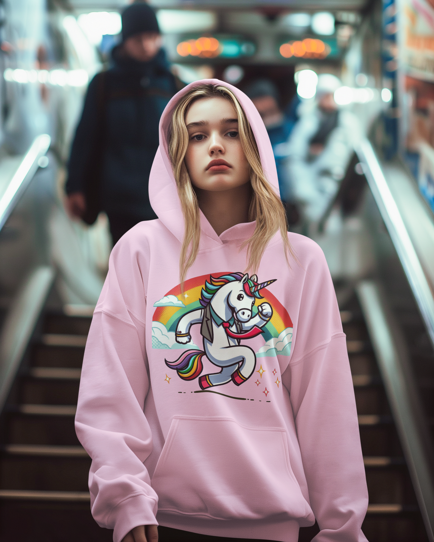 Cruiser hoodie unicorn with rainbow