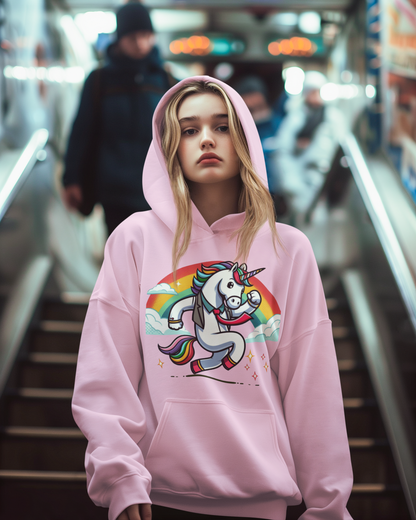Sudadera con capucha Cruiser unicornio con arcoíris