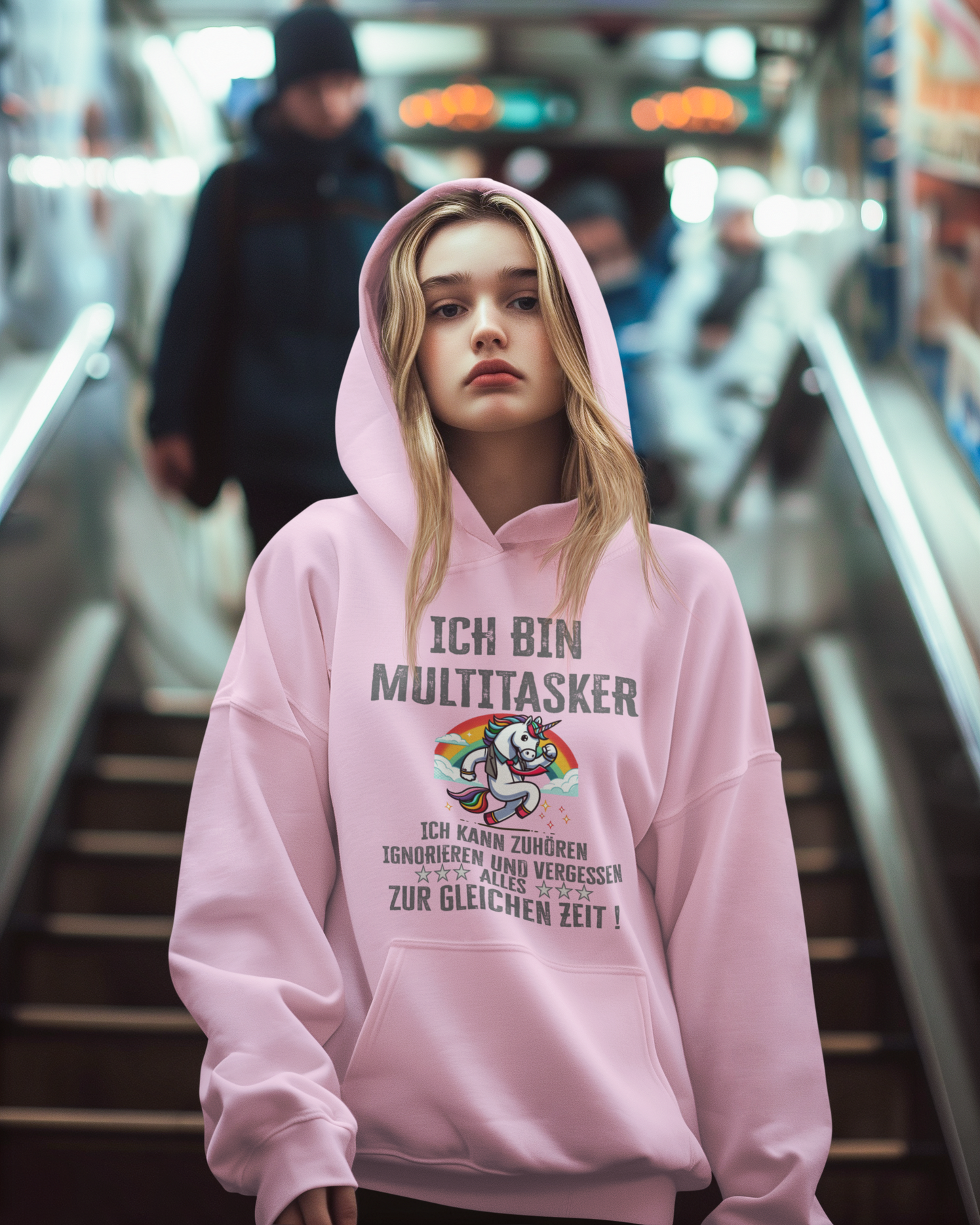 Cruiser hoodie Soy Multitarea unicorn with tie