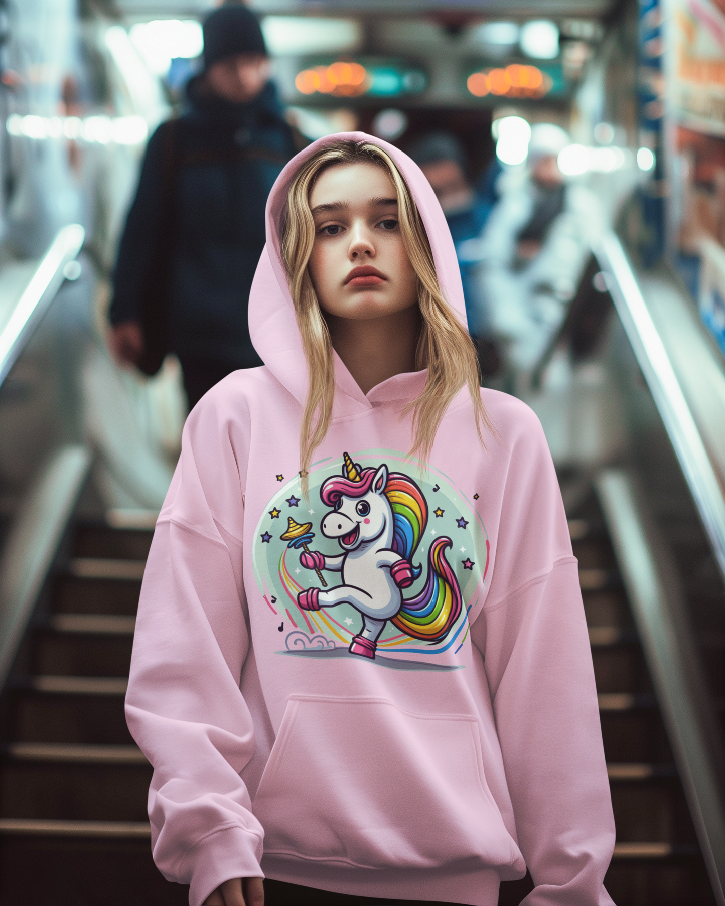 Sudadera con capucha Cruiser unicornio bailando con burbuja