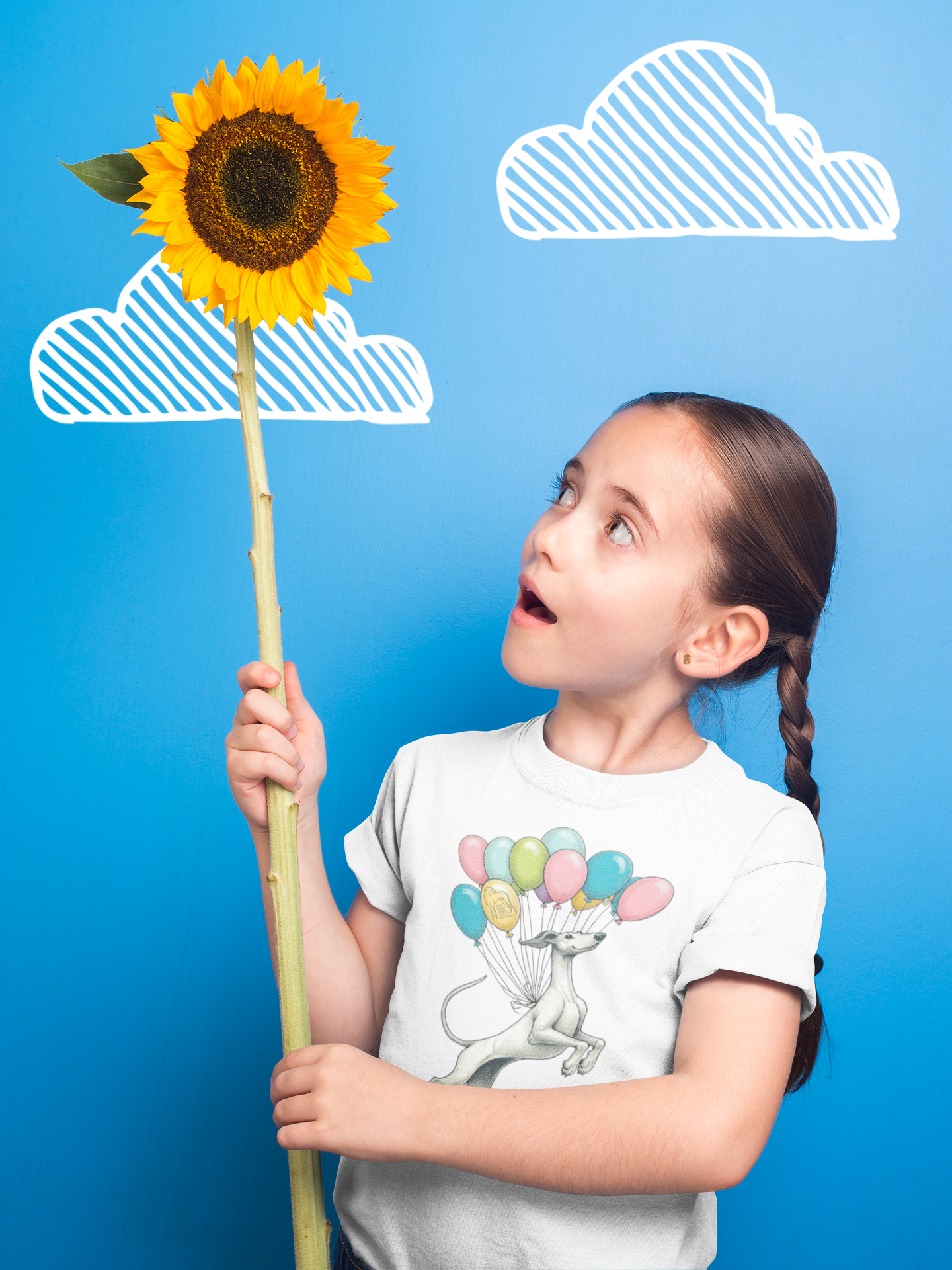 Unisex Kinder Premium organic T-Shirt - Windhund Luftballons FARFROMFEAR