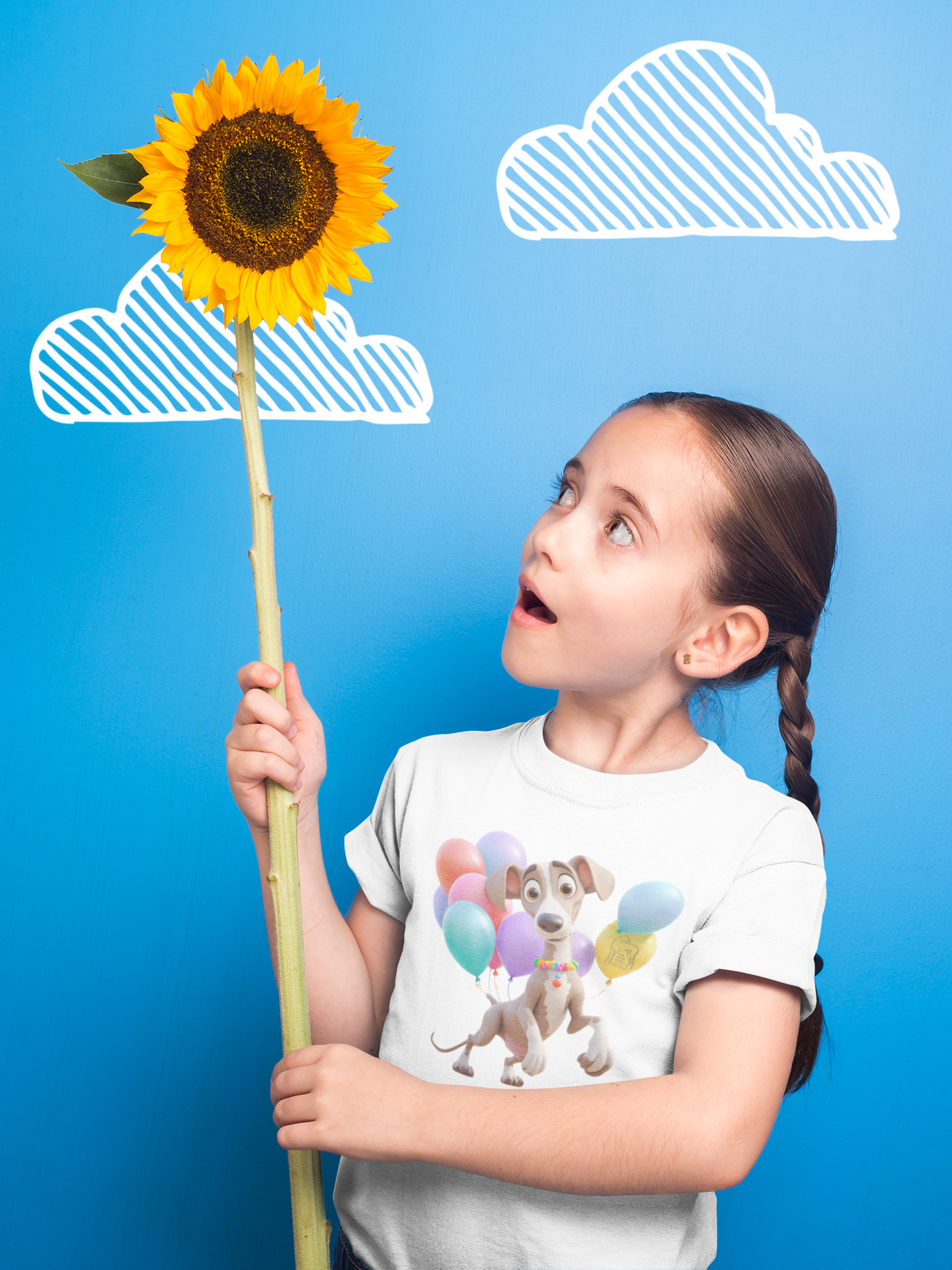 Unisex Kinder Premium organic T-Shirt - Windhund Comic Ballons 2 FARFROMFEAR