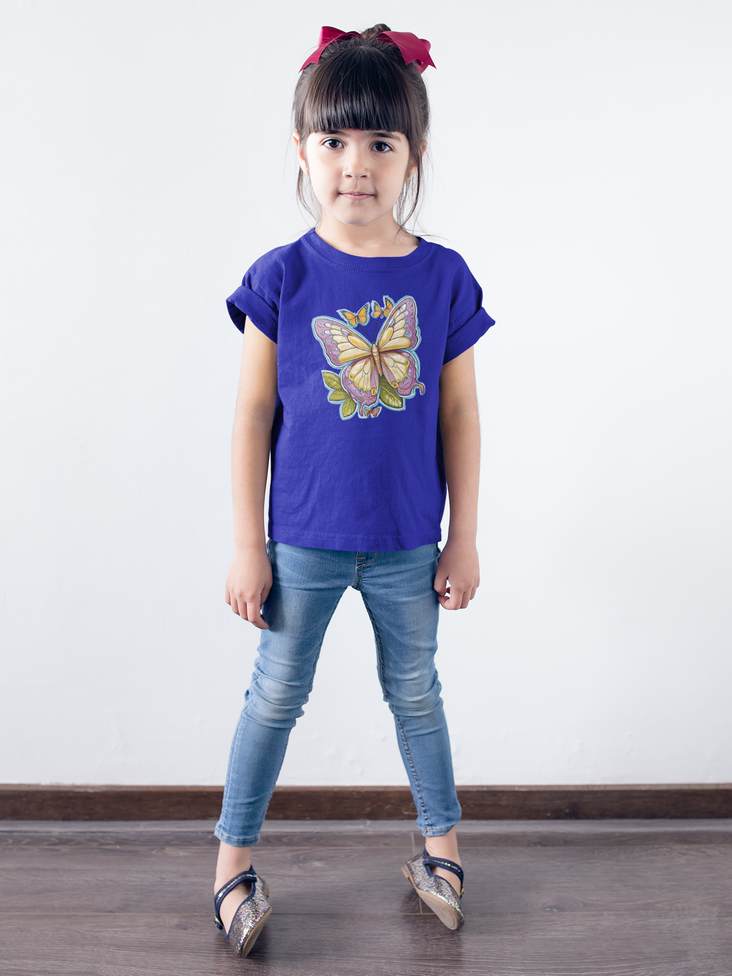 Schmetterling gemalt mit Aura T-Shirt Kids SK