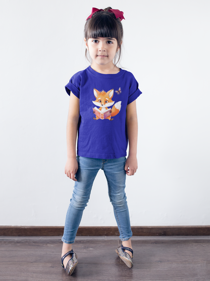 Camiseta de zorro con mariposa para niños SK