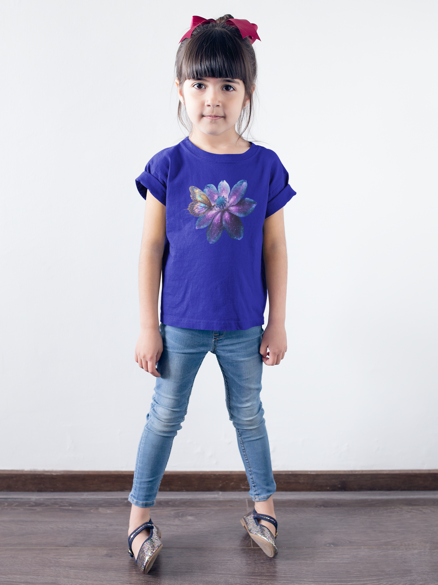 T-Shirt Kids Galaxy Flower with Butterfly