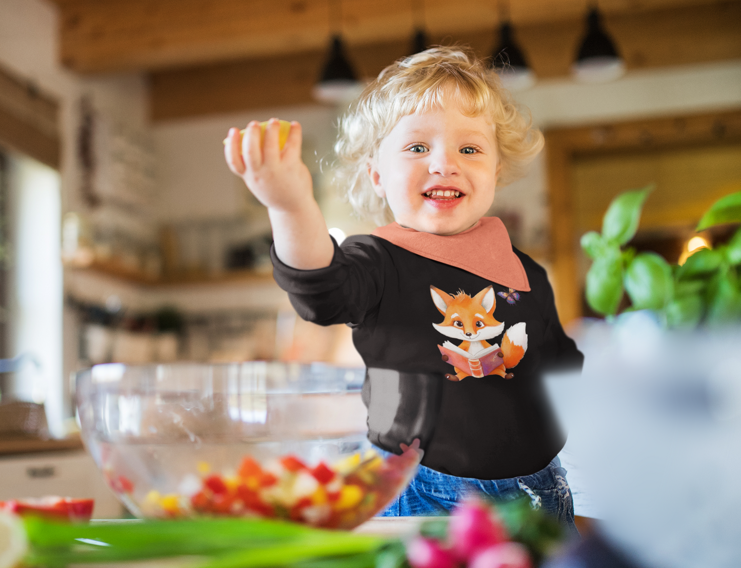 Baby Changer Sweatshirt Fox with Butterfly