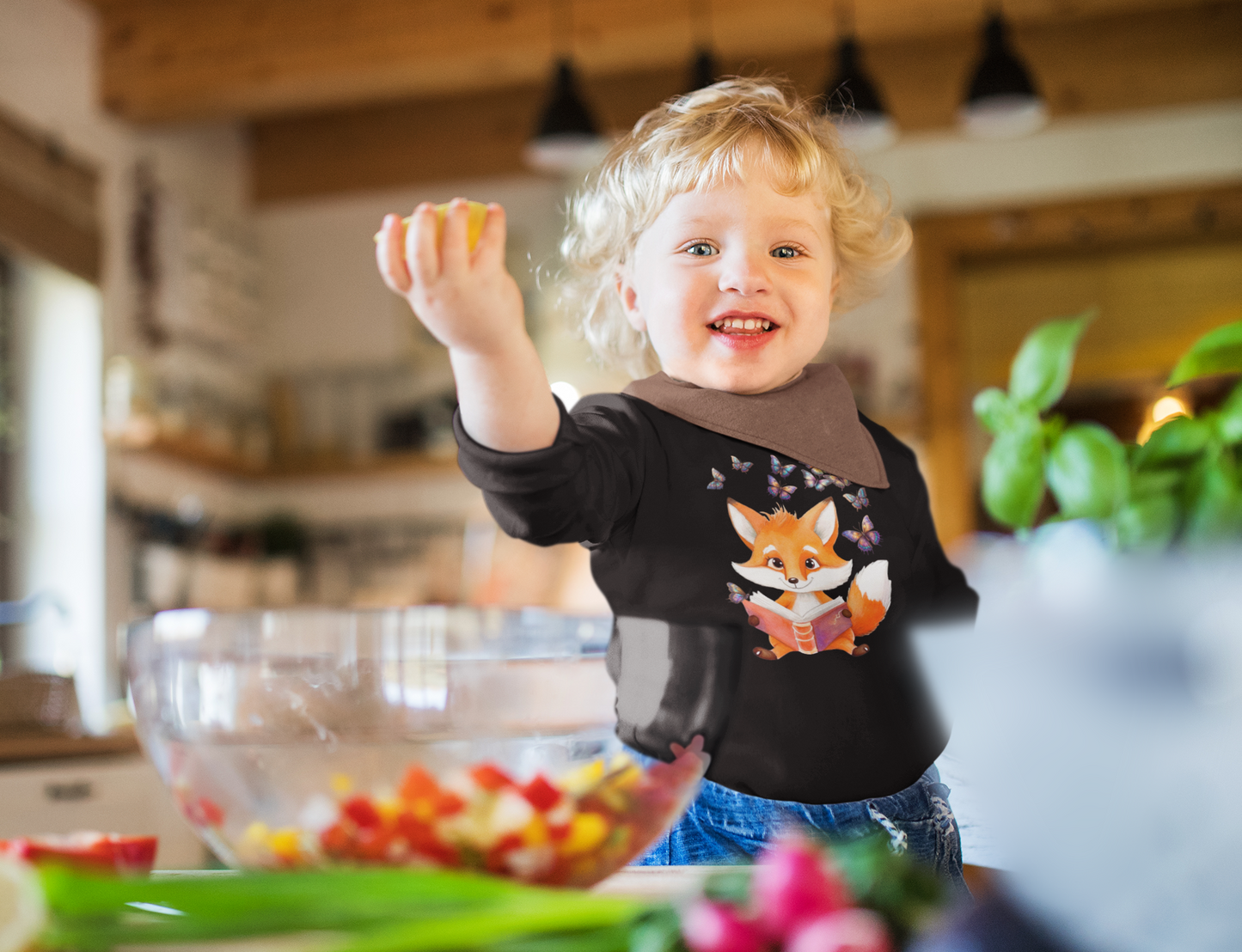 Baby Changer Sweatshirt Fox with Butterfly Group