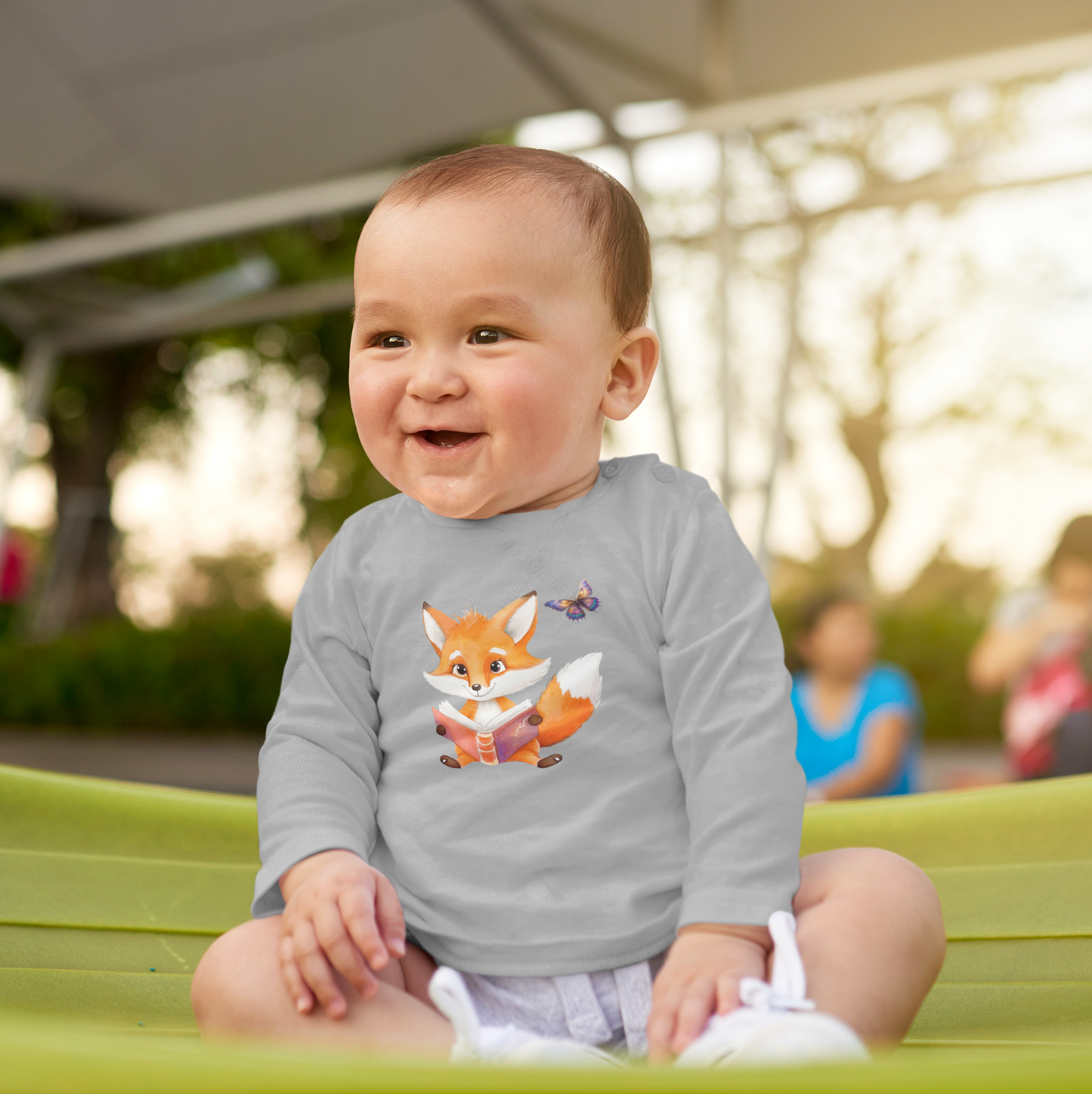 Baby Changer Sweatshirt Fox with Butterfly