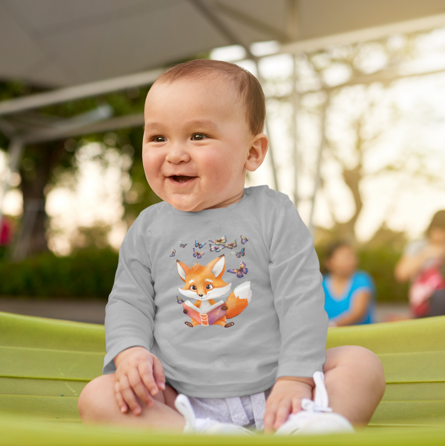 Baby Changer Sweatshirt Fox with Butterfly Group