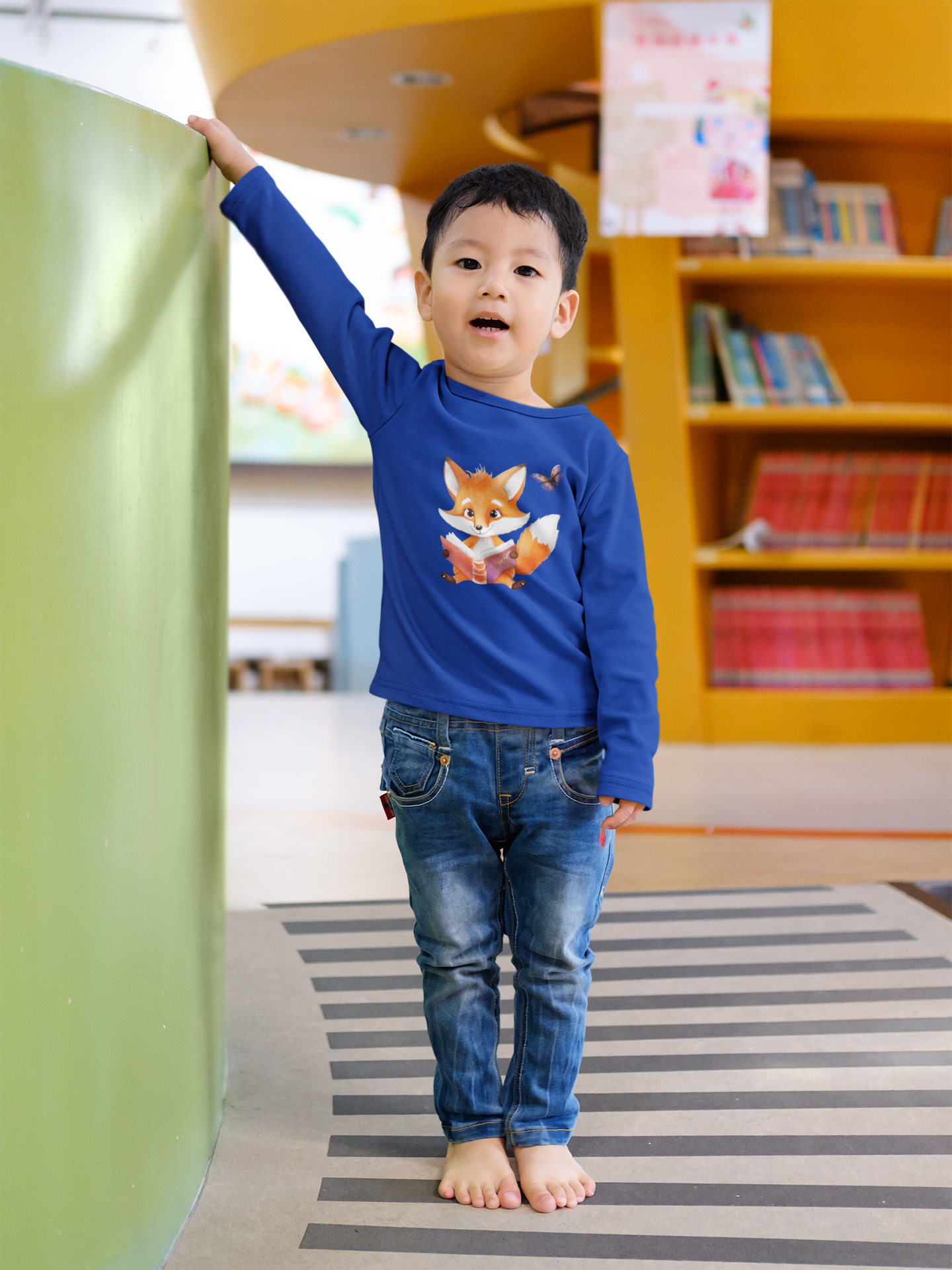 Baby Changer Sweatshirt Fox with Butterfly