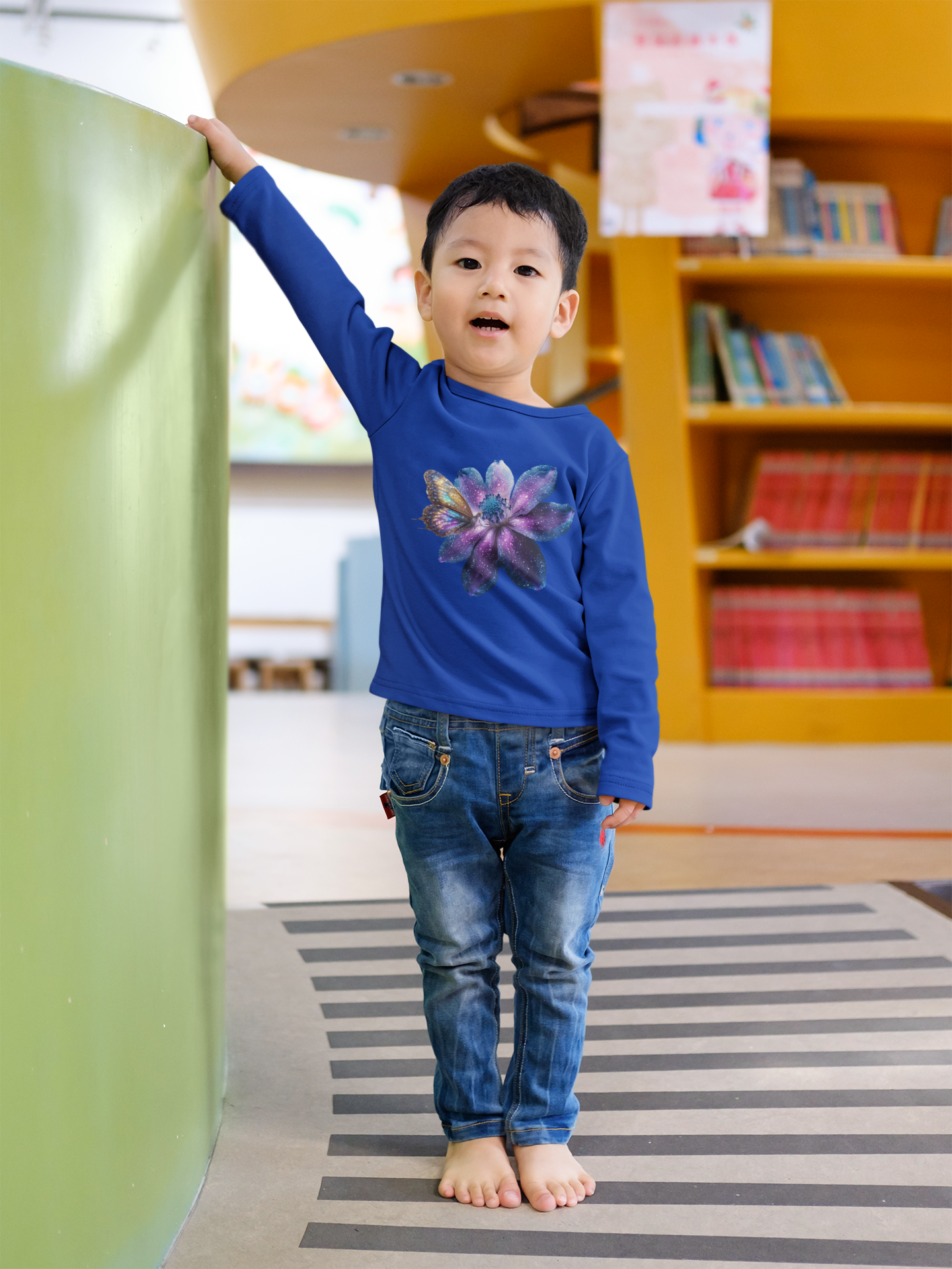 Baby Changer Sweatshirt Galaxy Flower with Butterfly