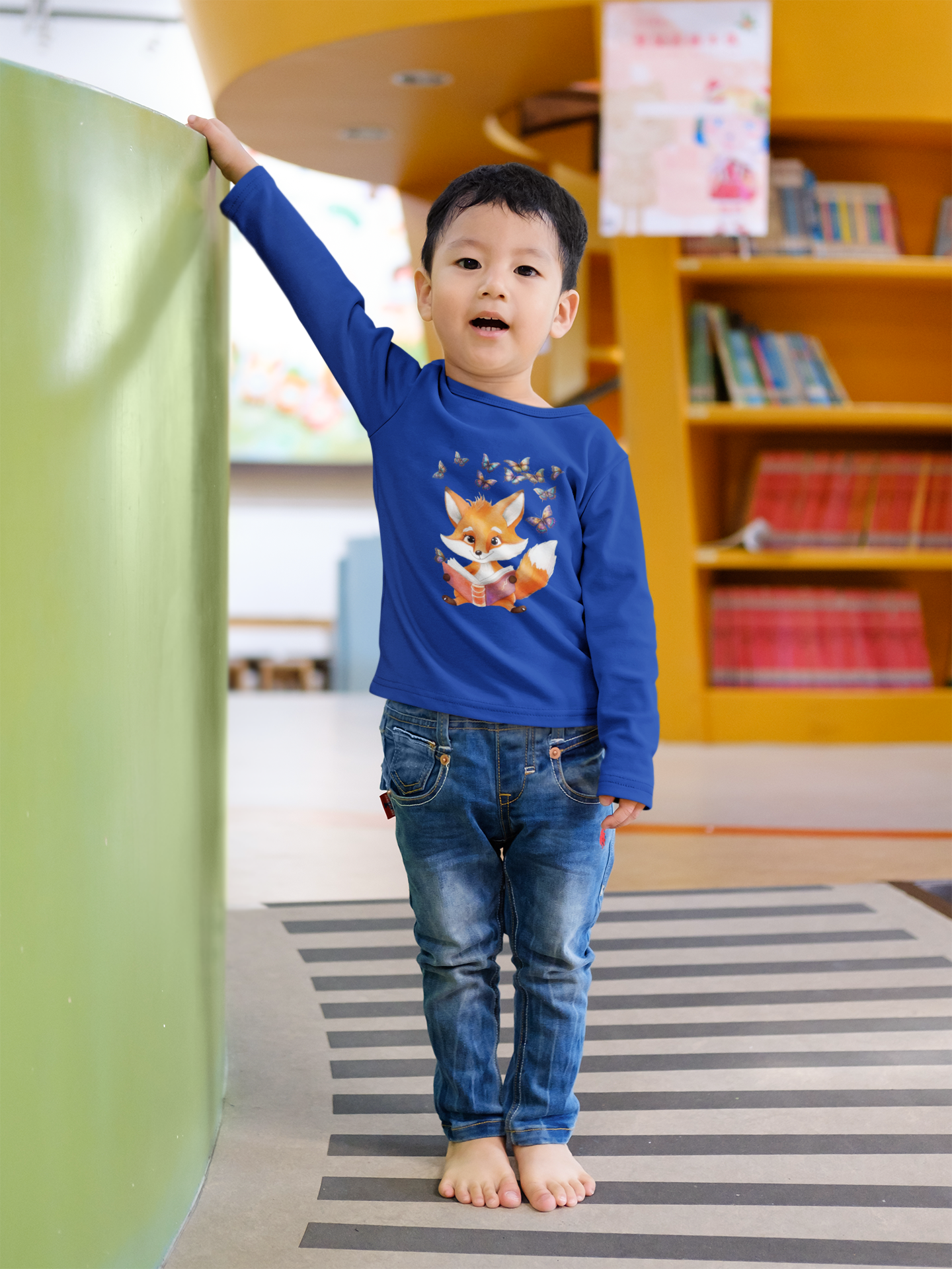 Baby Changer Sweatshirt Fox with Butterfly Group