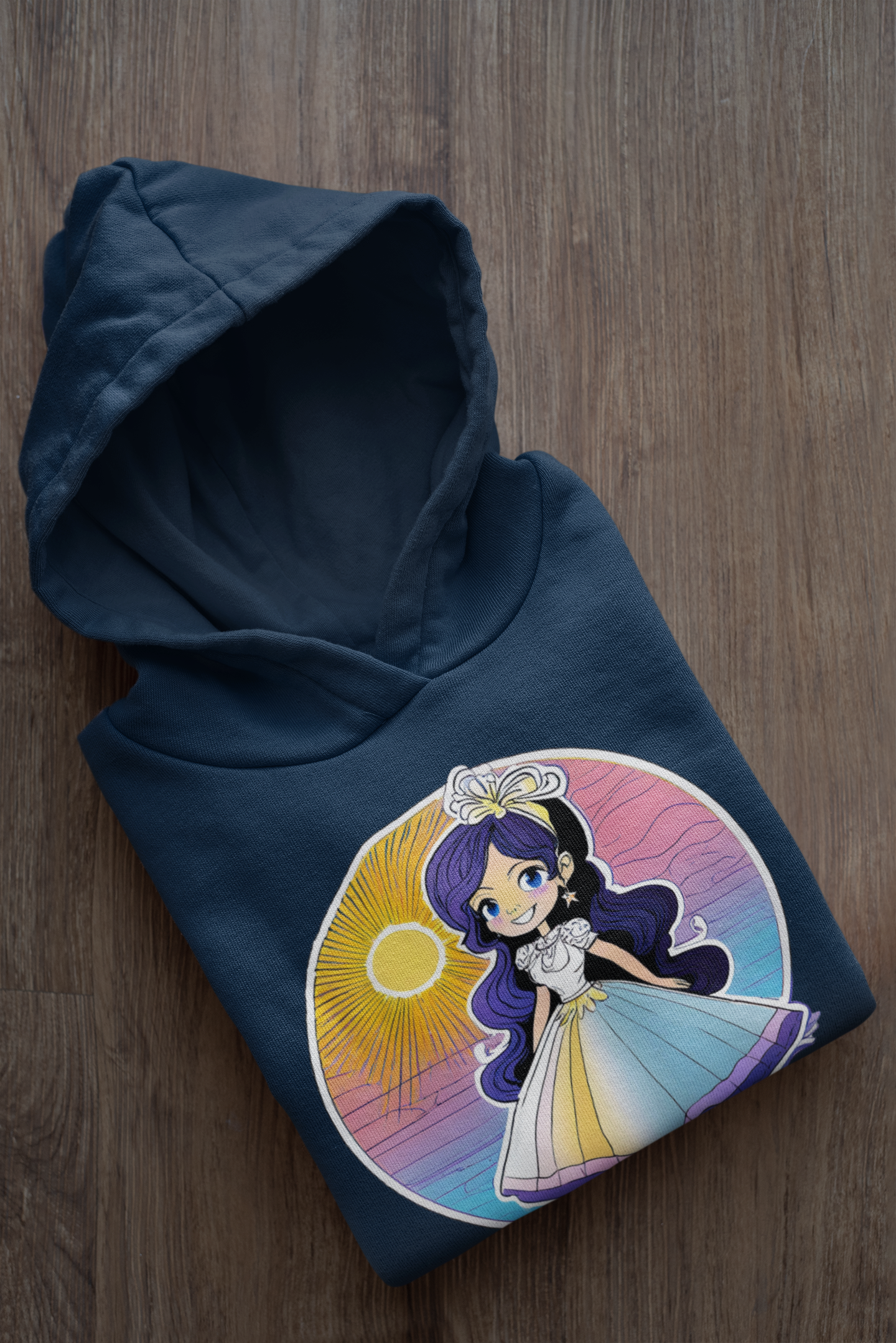 Prinzessin Sonnenuntergang mit Blauschimmer Baby Cruiser Hoodie SK