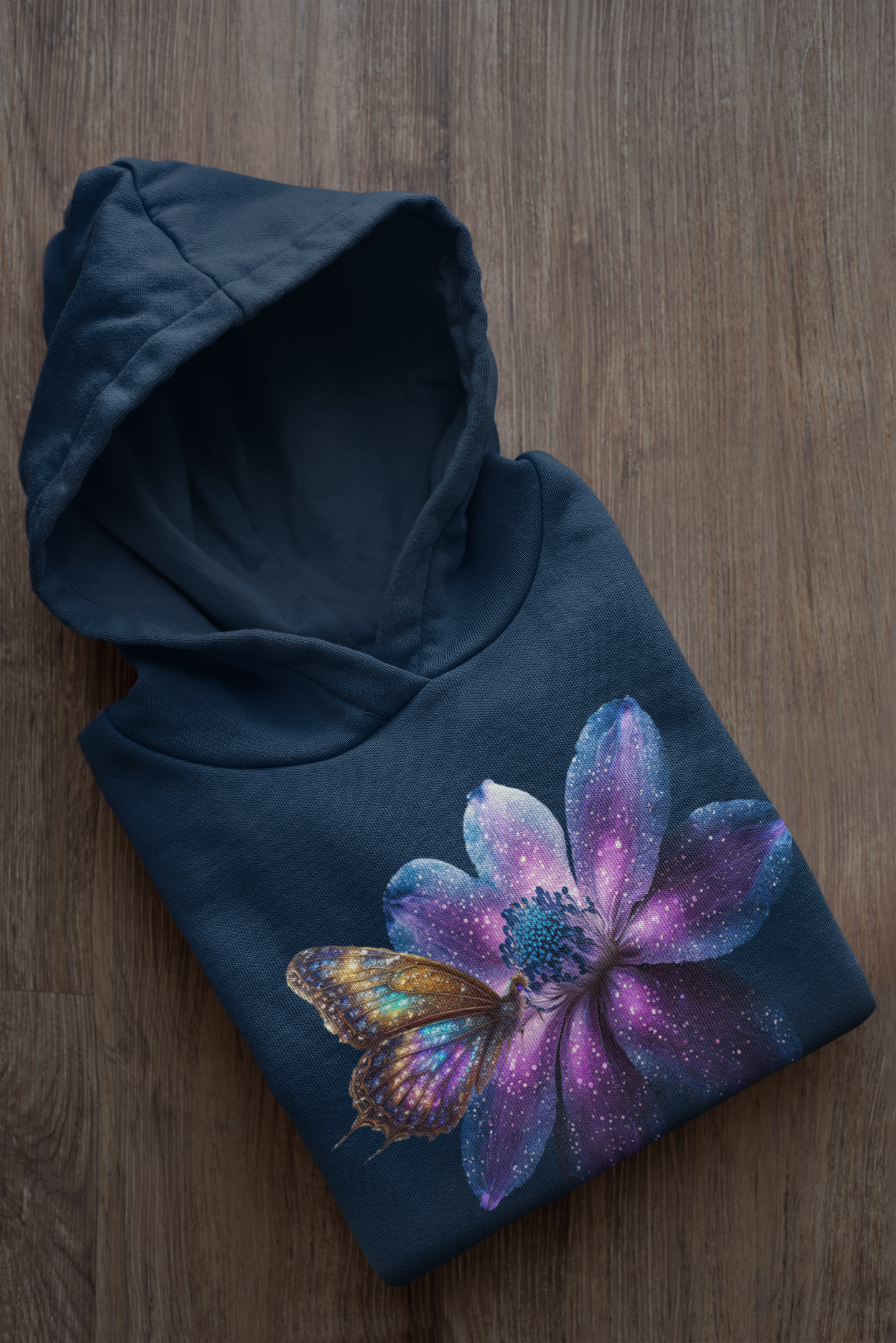 Galaxieblume mit Schmetterling Baby Cruiser Hoodie SK