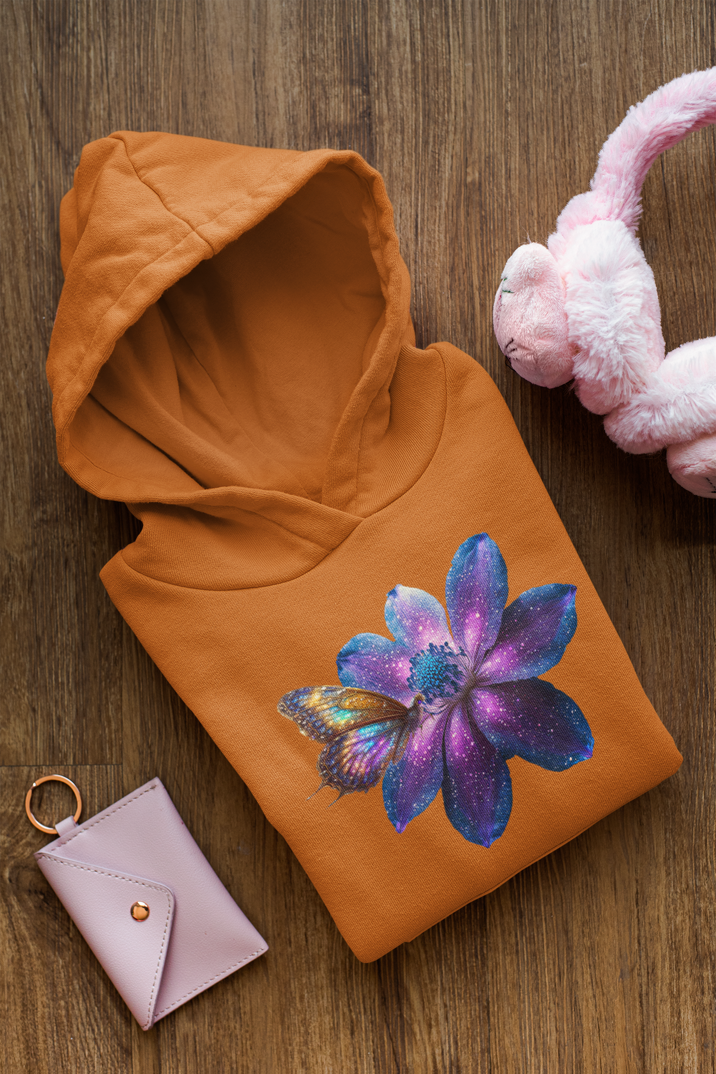 Galaxieblume mit Schmetterling Baby Cruiser Hoodie SK