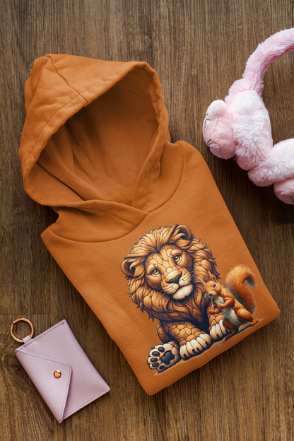 Loewe mit Eichhörnchen Baby Cruiser Hoodie SK