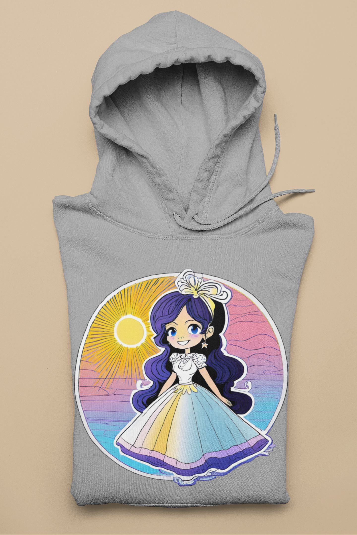 Prinzessin Sonnenuntergang mit Blauschimmer Baby Cruiser Hoodie SK