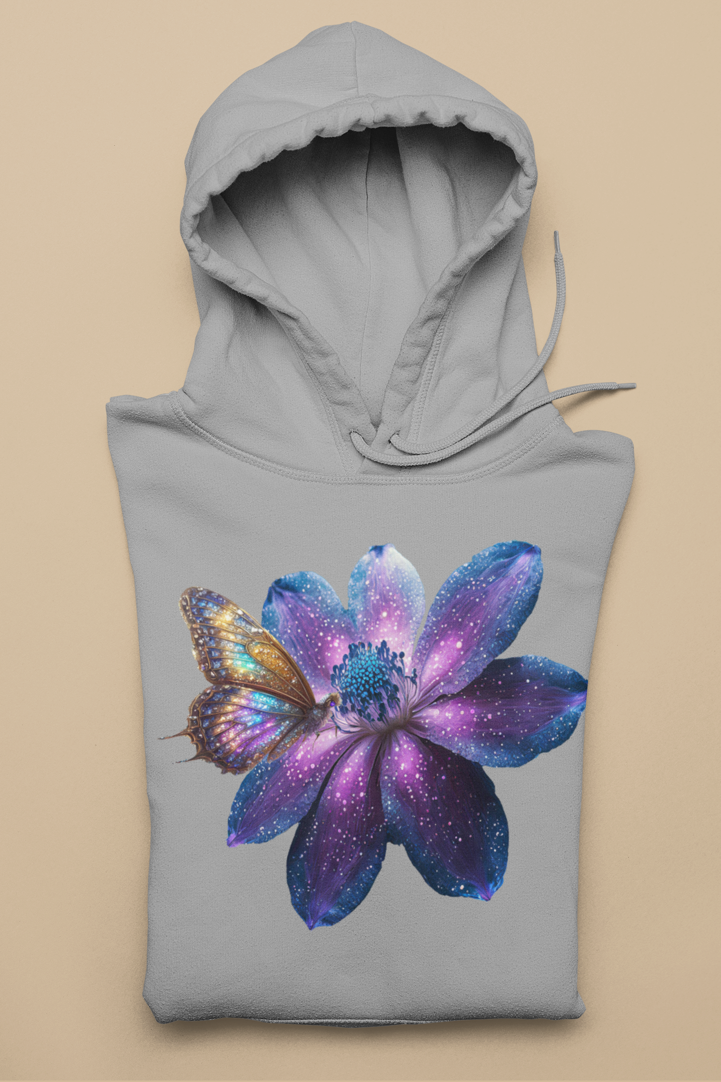 Galaxieblume mit Schmetterling Baby Cruiser Hoodie SK