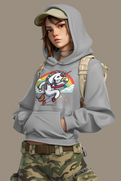 Sudadera con capucha Cruiser unicornio con arcoíris