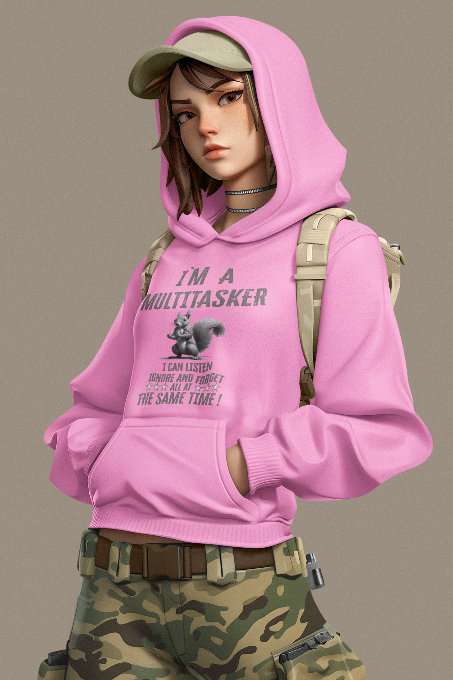 Cruiser Hoodie I`ma Multitasker Squirrel Puzzle