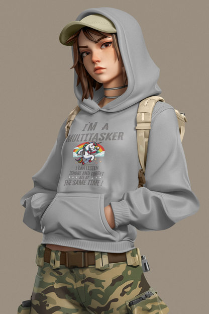 Sudadera con capucha Cruiser I`ma Multitasker Unicorn con corbata