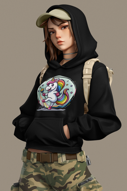Cruiser hoodie unicorn dancing with bubble