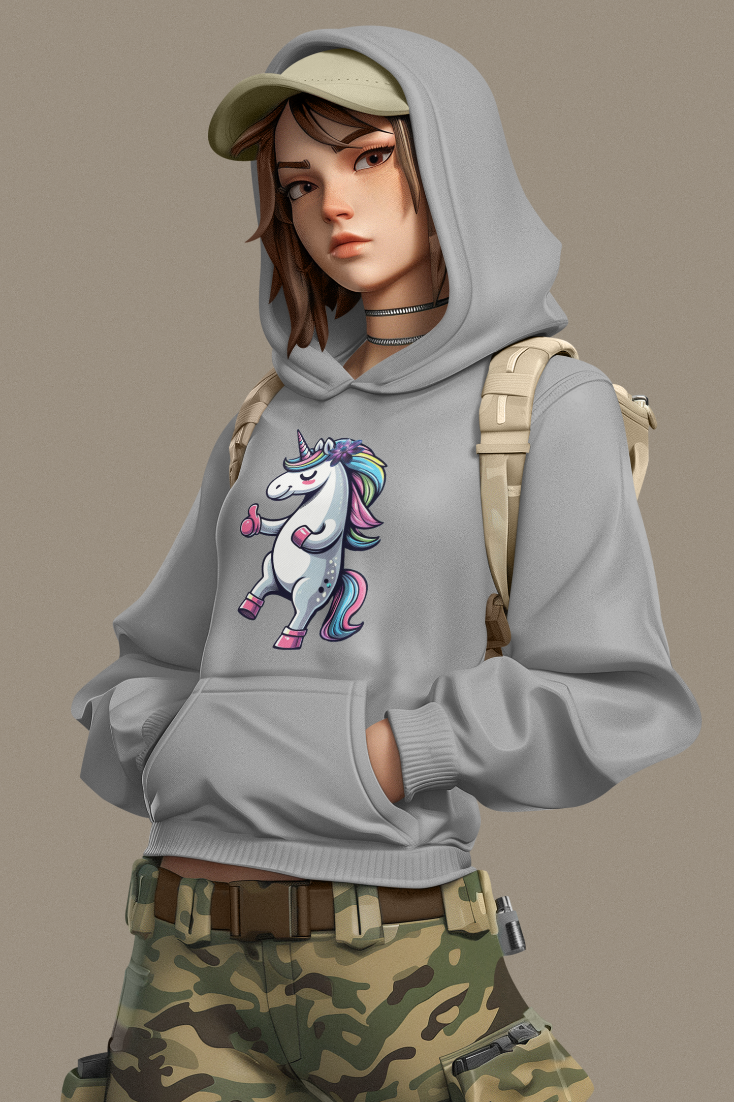 Cruiser Hoodie Unicorn Thumbs Up