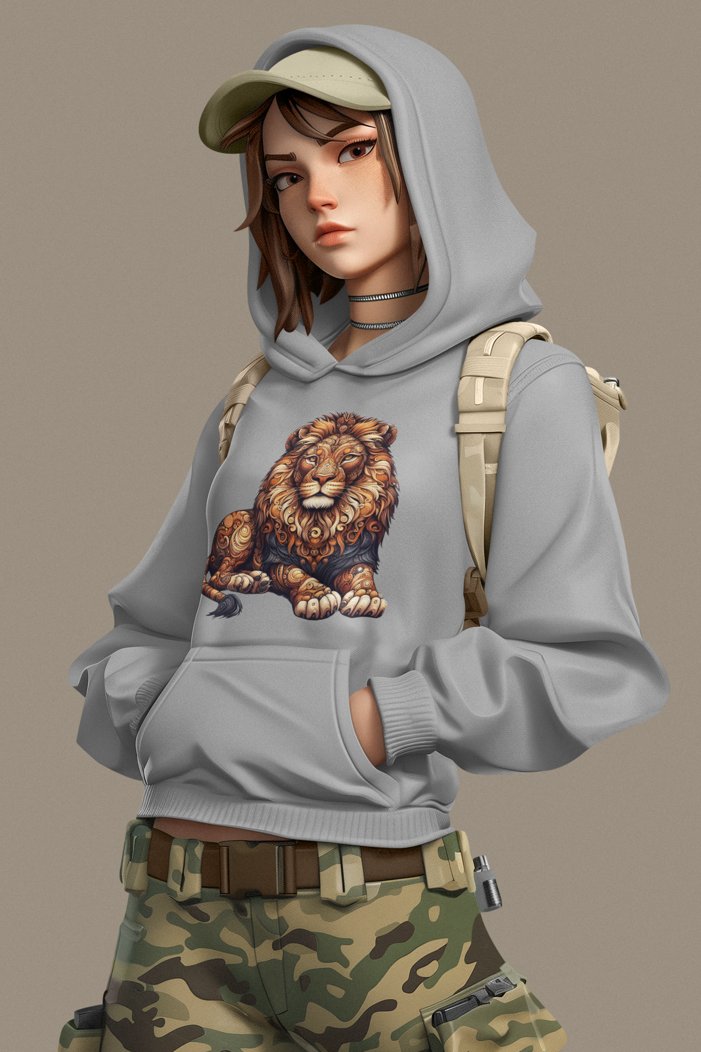 Cruiser Hoodie Mandala Lion