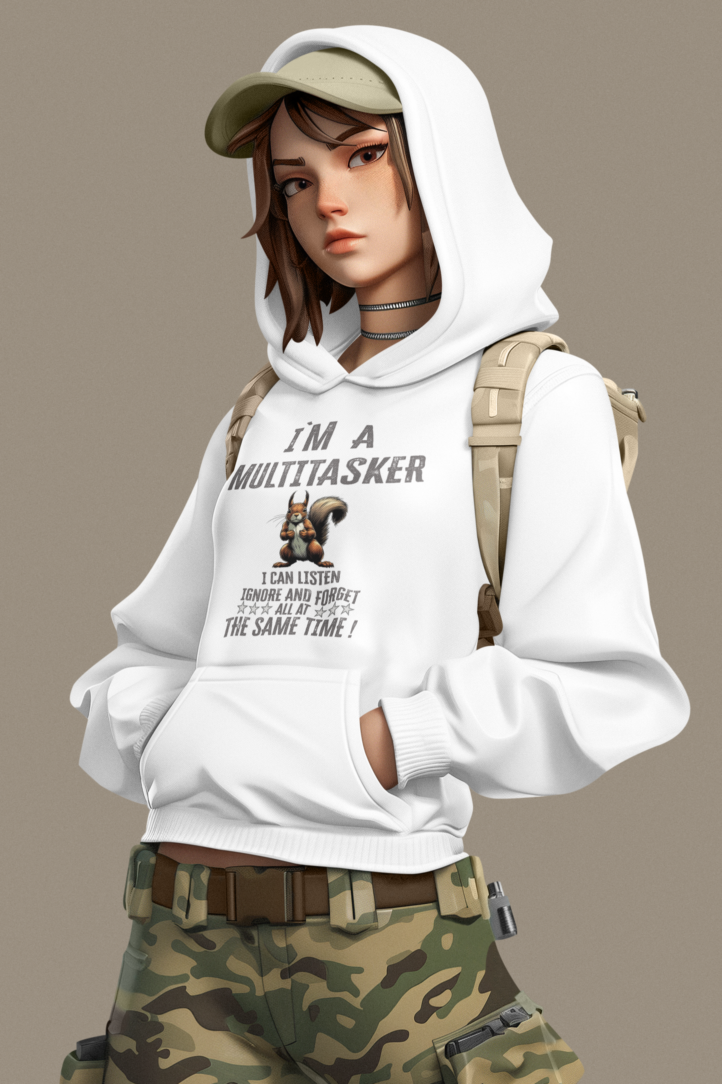 Cruiser Hoodie I`ma Multitasker Squirrel