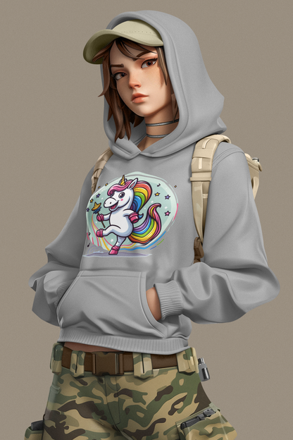 Cruiser hoodie unicorn dancing with bubble