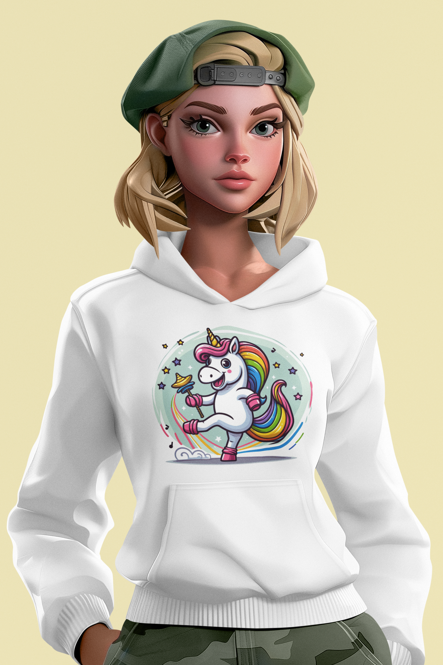 Sudadera con capucha Cruiser unicornio bailando con burbuja