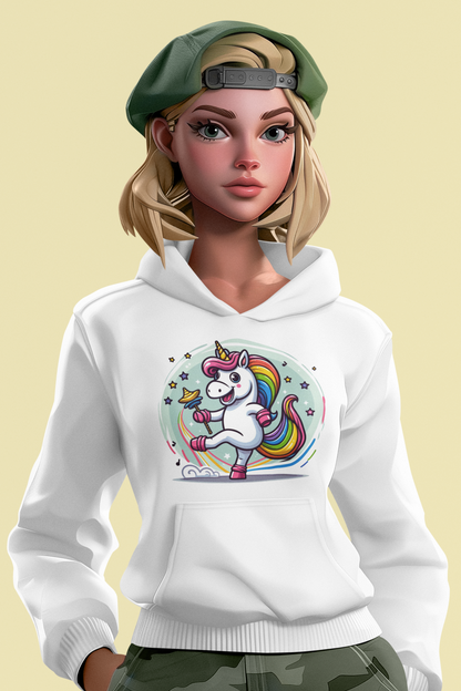 Cruiser hoodie unicorn dancing with bubble
