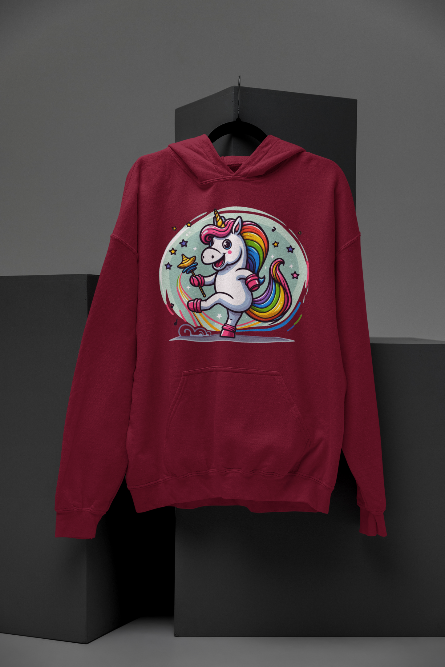 Kids Premium Hoodie Sweet Unicorn dances with bubble