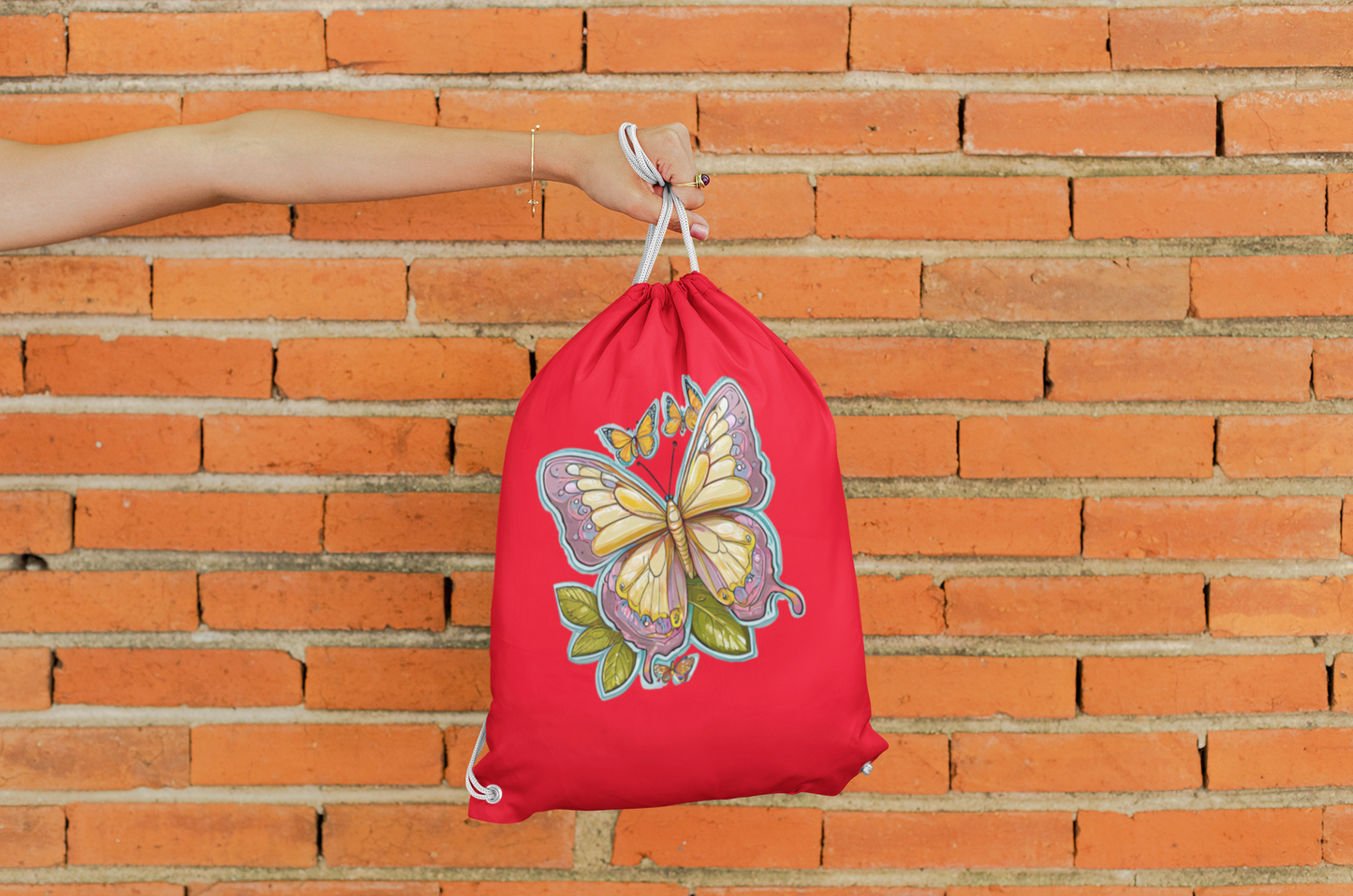 Basic Gymsack Schmetterling gemalt mit Aura