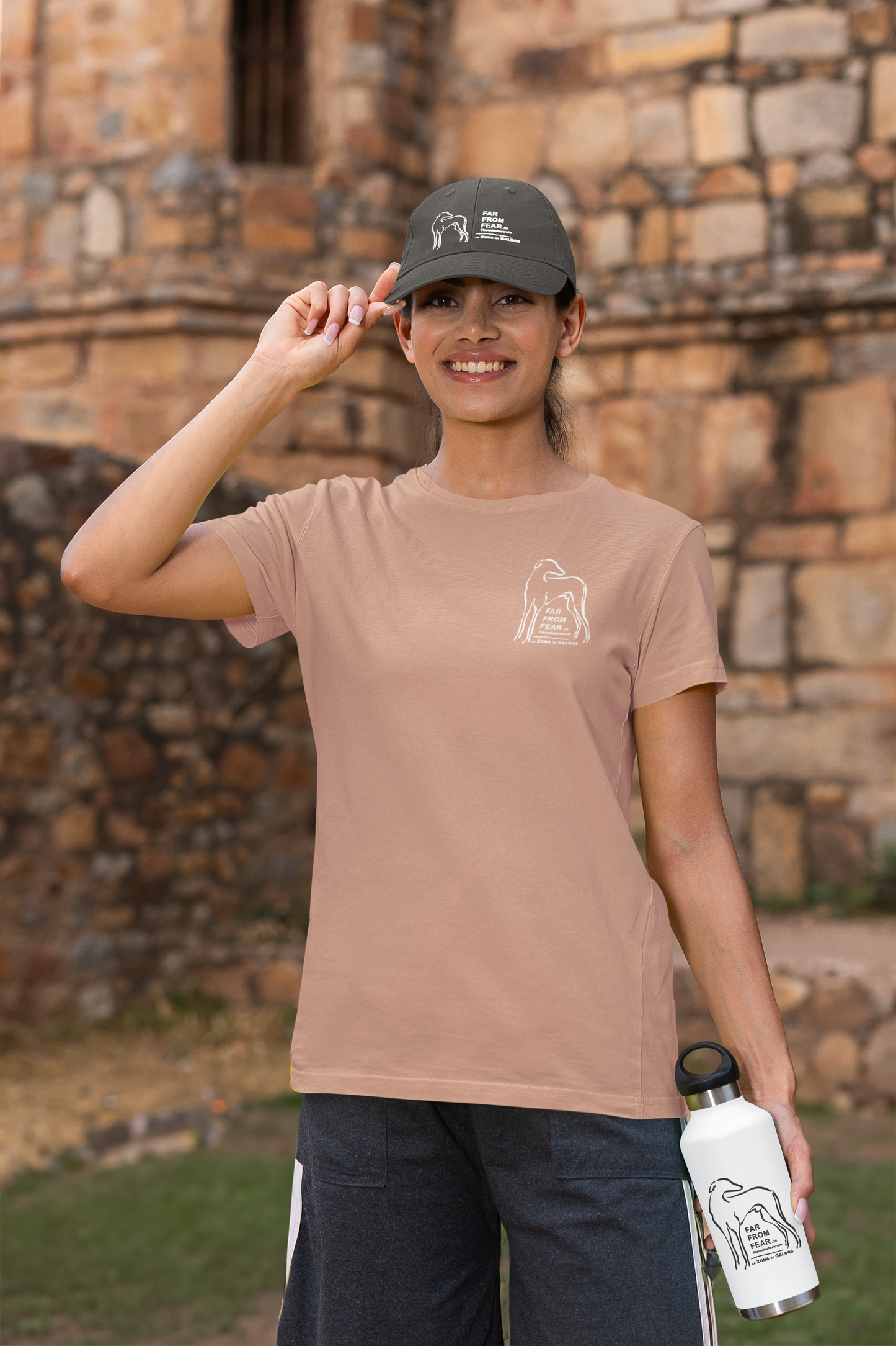 Damen Premium organic Stella Muser T-Shirt mit DTF Druck einseitig - FARFROMFEAR Tierschutz V1
