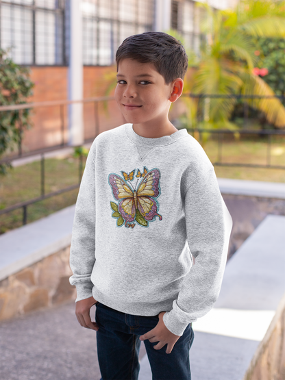 Sudadera Mini Cambiador mariposa pintada con aura