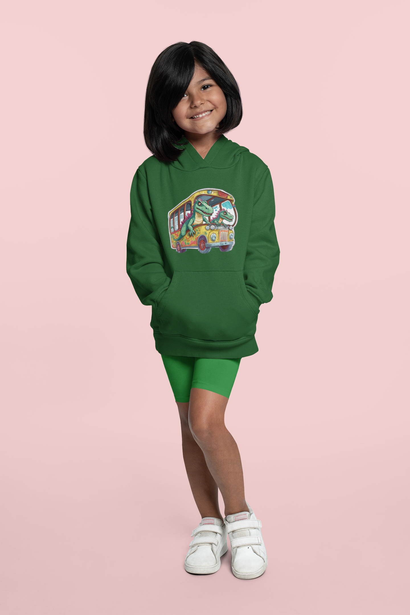 Sudadera con capucha premium para niños Dinobus