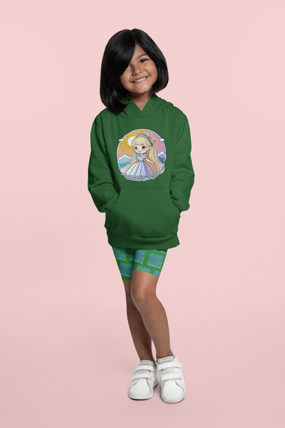 Sudadera con capucha premium para niños Princess Sunrise