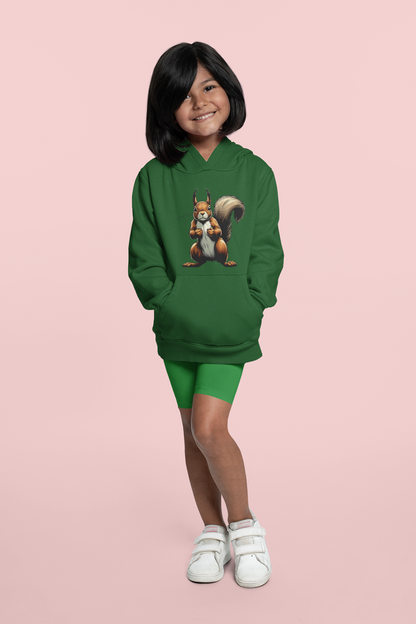 Sudadera con capucha premium para niños Ardilla