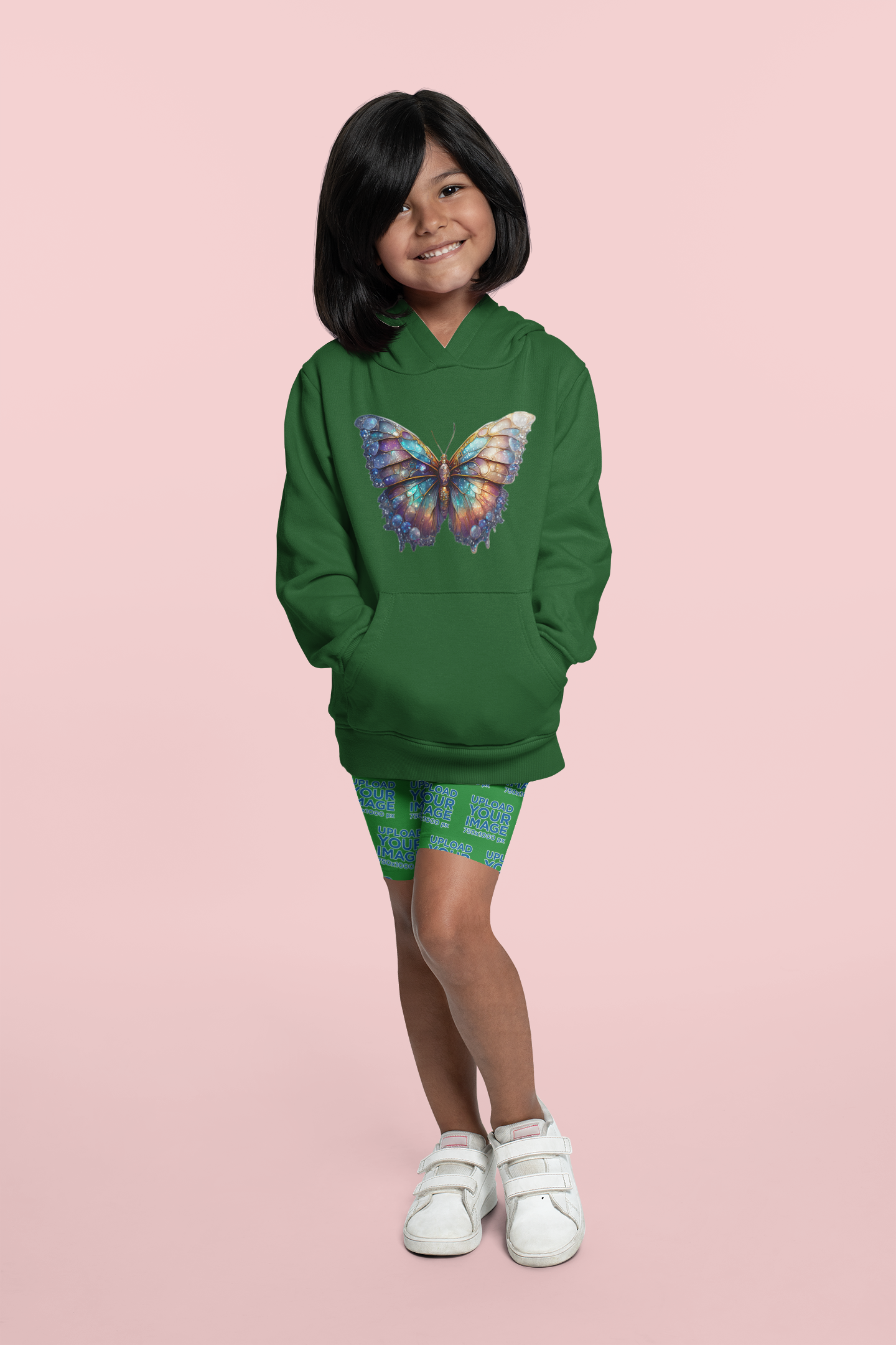 Kids Premium Hooded Sweat Butterfly Gallaxy