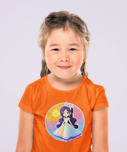 Prinzessin Sonnenuntergang mit Blauschimmer T-Shirt Kids SK