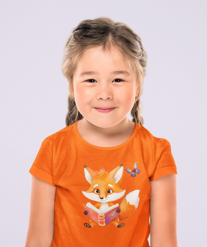 Camiseta de zorro con mariposa para niños SK