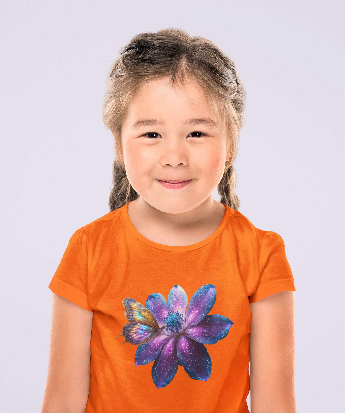 T-Shirt Kids Galaxy Flower with Butterfly