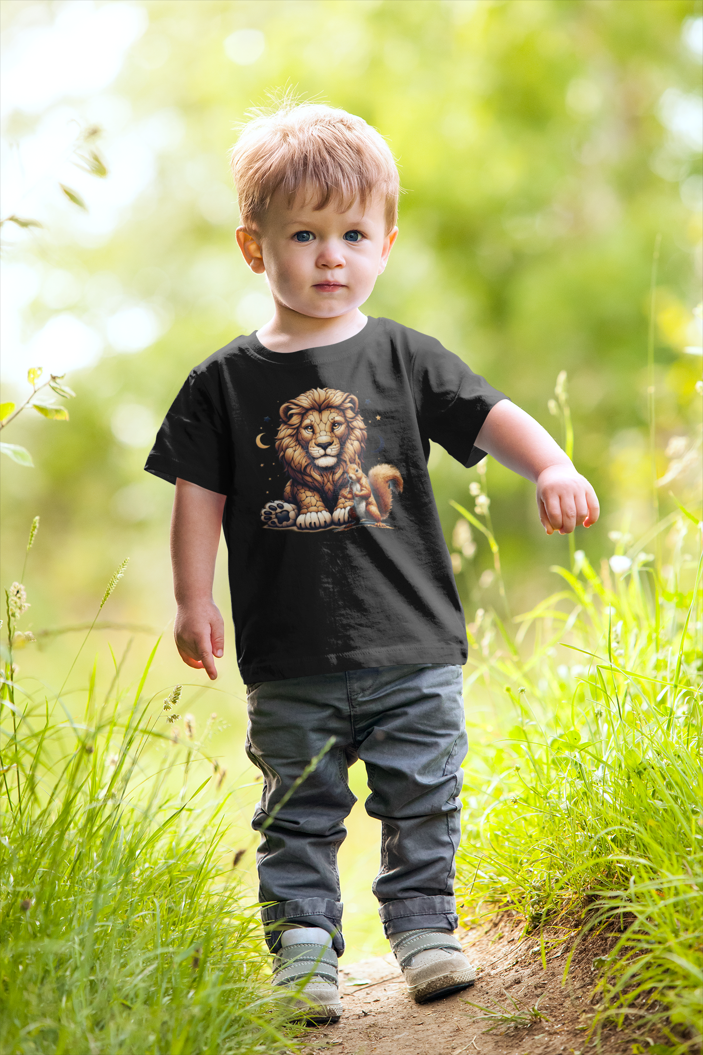 Baby Creator T-Shirt Loewe with squirrels and moons