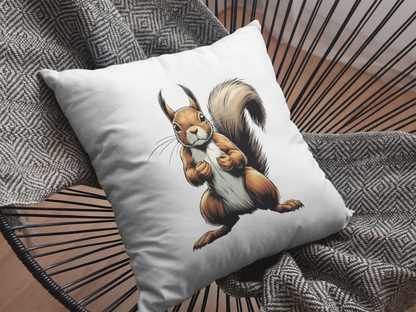 Pillow with ticking squirrel