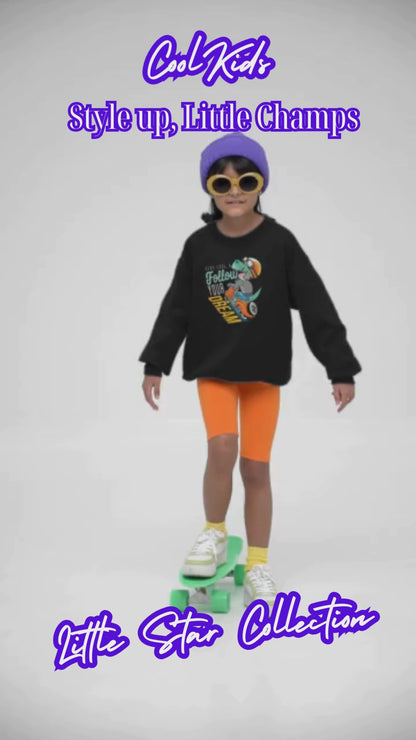 Mantente fresco y persigue tus sueños. Sudadera infantil tipo jersey, algodón orgánico, alta calidad, duradera - Sudadera Mini Changer, 2 piezas.