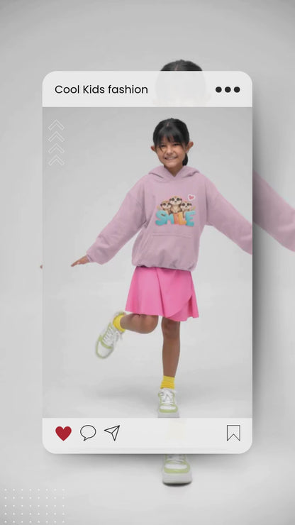 SMILE mit Herz Erdmännchen - Hochwertiger Mittelschwerer Fleece-Hoodie für Jugendliche - Weltweit Verfügbar - GL