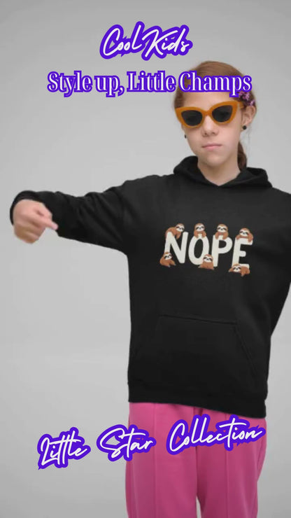 NOPE Sloths - Sudadera con capucha de polar de peso medio de alta calidad para adolescentes - Disponible en todo el mundo - GL